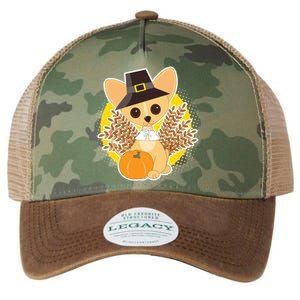 Cute Thanksgiving Pilgrim Puppy Legacy Tie Dye Trucker Hat