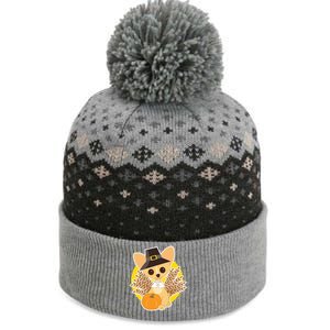 Cute Thanksgiving Pilgrim Puppy The Baniff Cuffed Pom Beanie