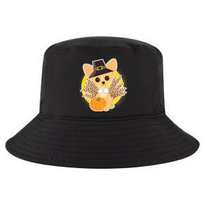 Cute Thanksgiving Pilgrim Puppy Cool Comfort Performance Bucket Hat