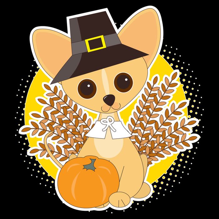 Cute Thanksgiving Pilgrim Puppy Cooling Performance Crew T-Shirt