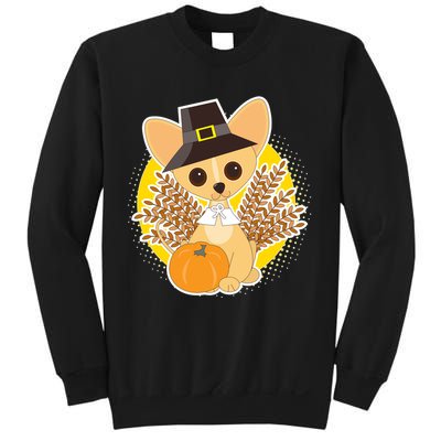 Cute Thanksgiving Pilgrim Puppy Sweatshirt