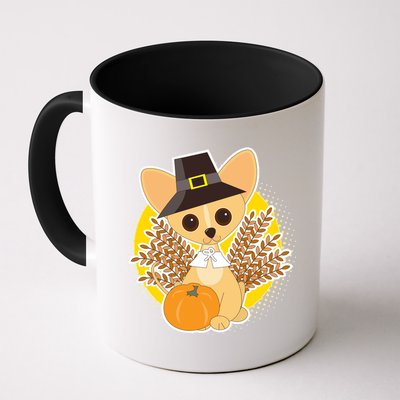 Cute Thanksgiving Pilgrim Puppy Mug