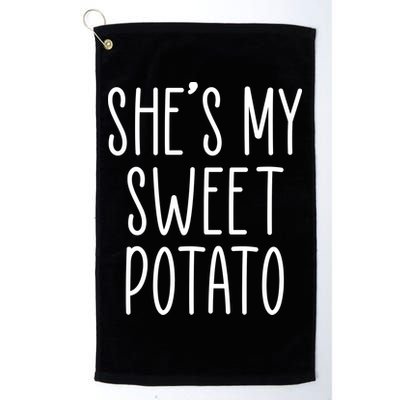 Cute Thanksgiving She's My Sweet Potato Golf Towel
