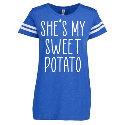 Cute Thanksgiving She's My Sweet Potato Enza Ladies Jersey Football T-Shirt