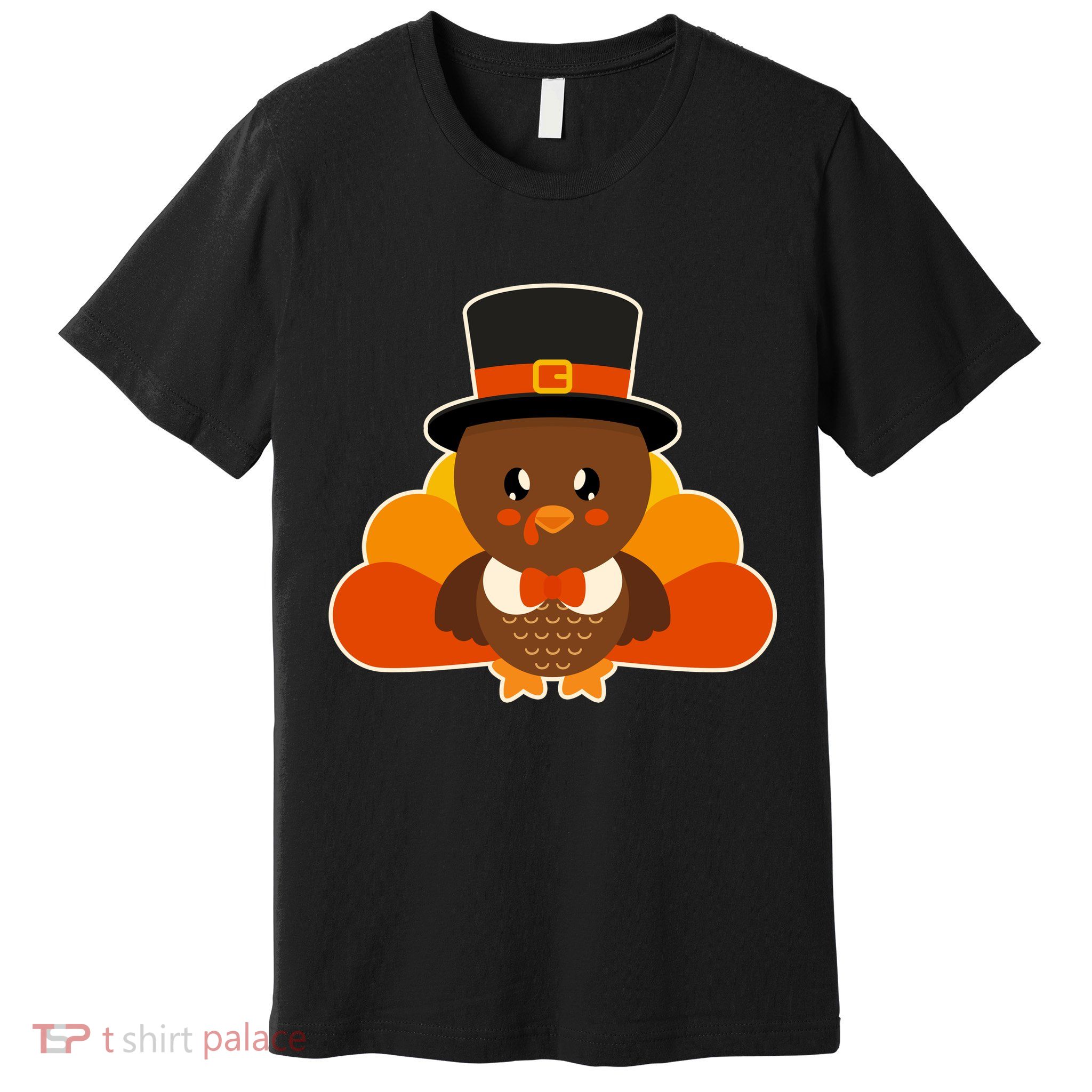Cute Thanksgiving Turkey Little Boy Premium T-Shirt