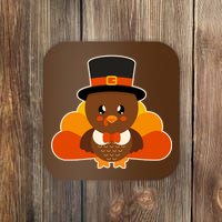 Cute Thanksgiving Turkey Little Boy Coaster