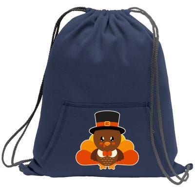 Cute Thanksgiving Turkey Little Boy Sweatshirt Cinch Pack Bag