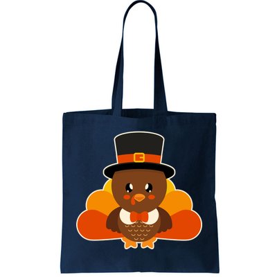 Cute Thanksgiving Turkey Little Boy Tote Bag