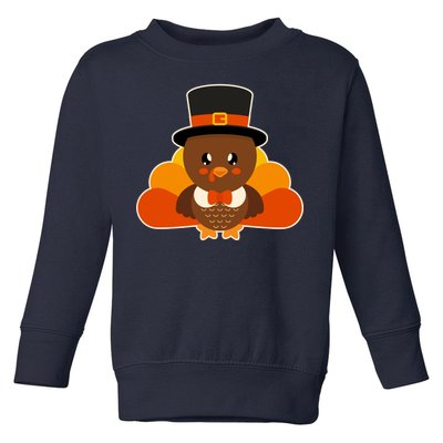 Cute Thanksgiving Turkey Little Boy Toddler Sweatshirt