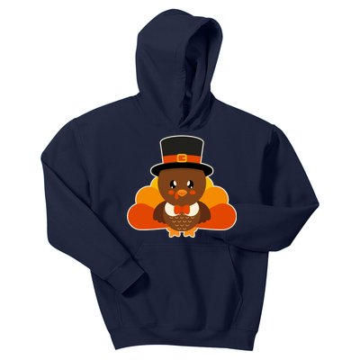 Cute Thanksgiving Turkey Little Boy Kids Hoodie