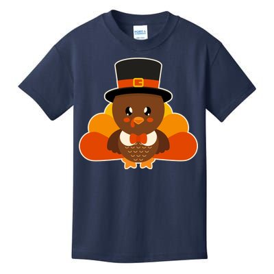 Cute Thanksgiving Turkey Little Boy Kids T-Shirt