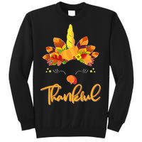 Cute Thanksgiving Unicorn Thankful Turkey Sweatshirt