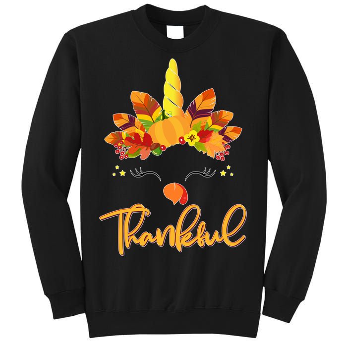 Cute Thanksgiving Unicorn Thankful Turkey Sweatshirt