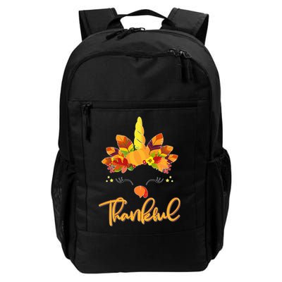 Cute Thanksgiving Unicorn Thankful Turkey Daily Commute Backpack