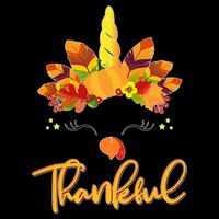 Cute Thanksgiving Unicorn Thankful Turkey Premium T-Shirt