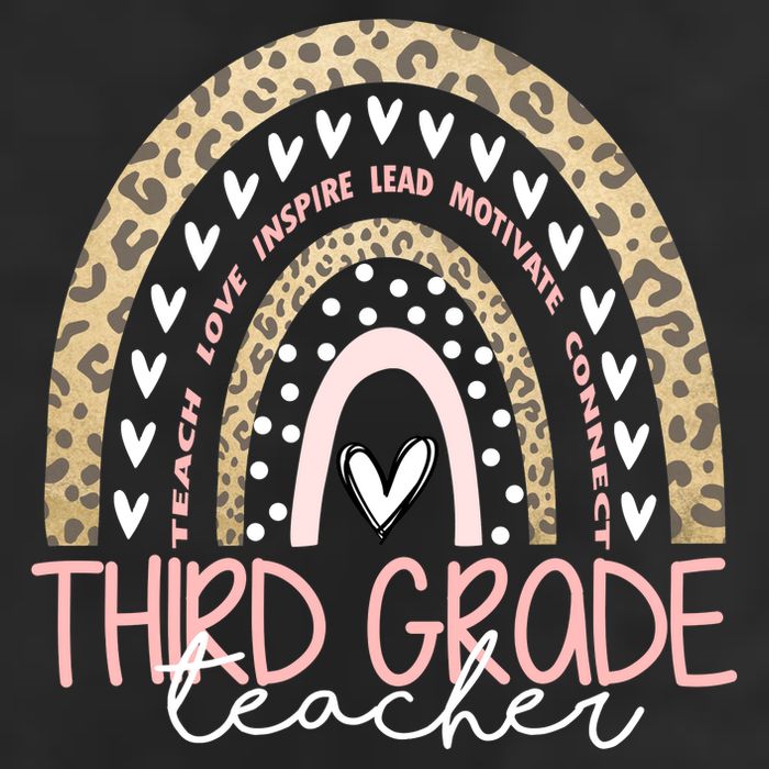 Cute Third Grade Teacher Inspiring Quote 7 Panel Mesh Trucker Snapback Hat