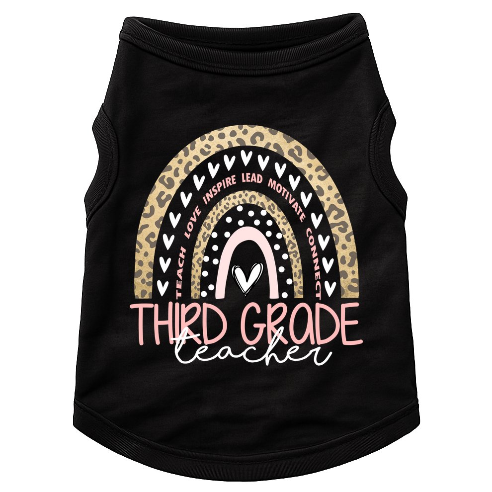 Cute Third Grade Teacher Inspiring Quote Doggie Tank