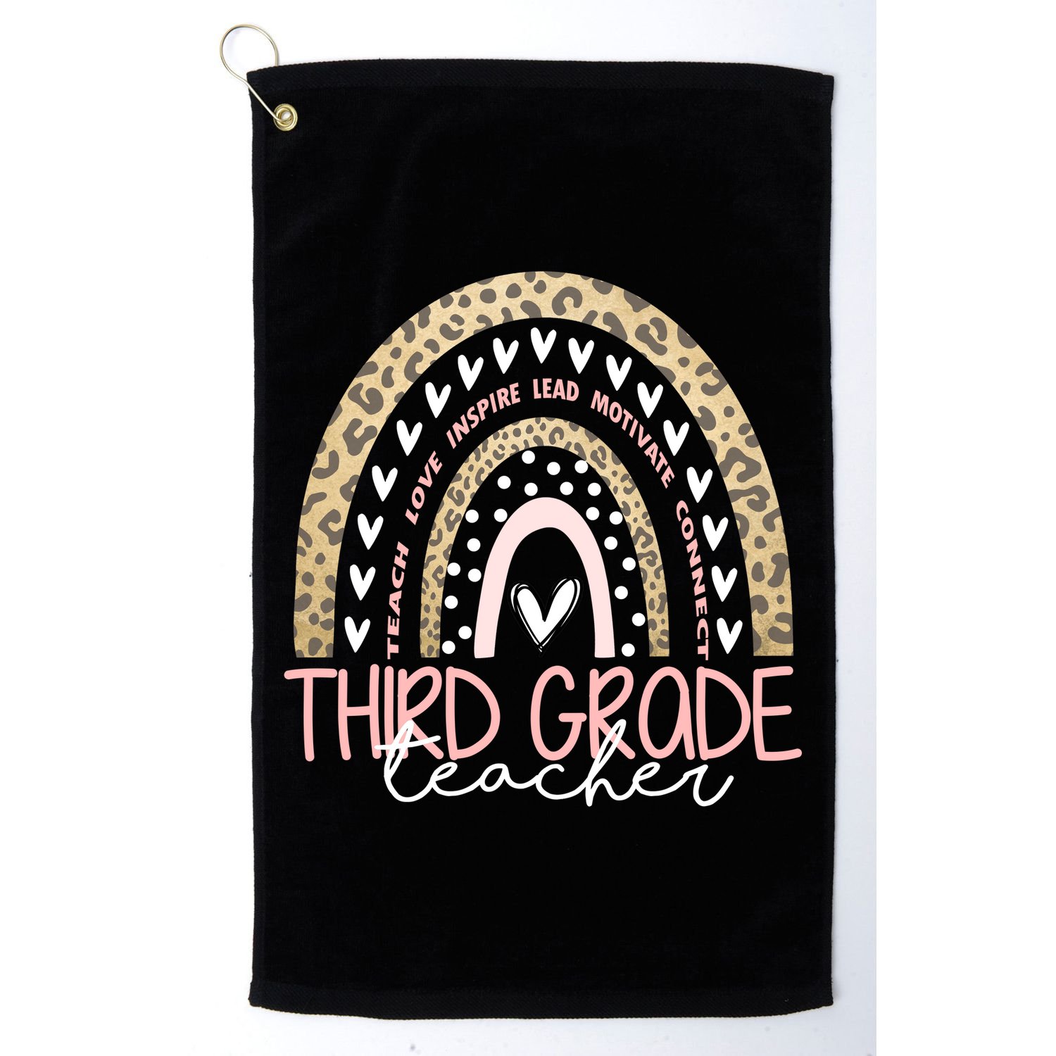 Cute Third Grade Teacher Inspiring Quote Golf Towel
