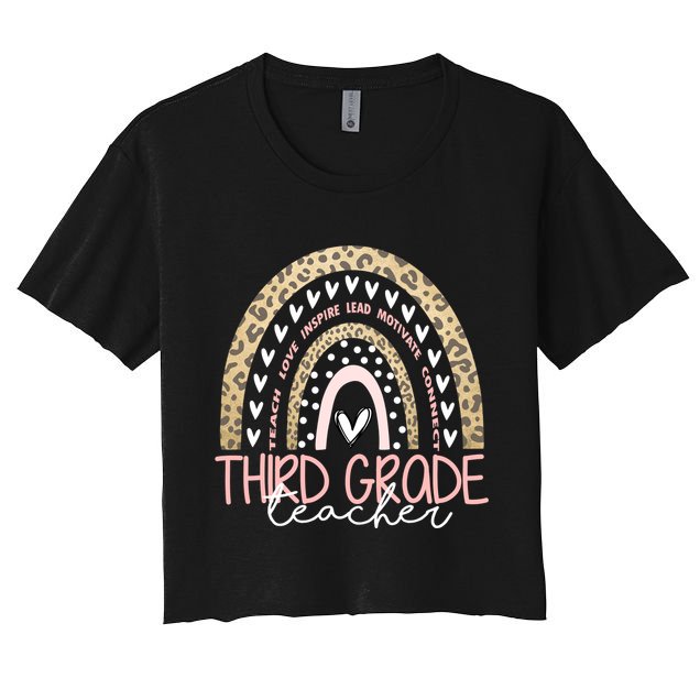 Cute Third Grade Teacher Inspiring Quote Crop Top