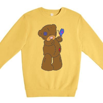 Cute Torn Teddy Bear Premium Crewneck Sweatshirt