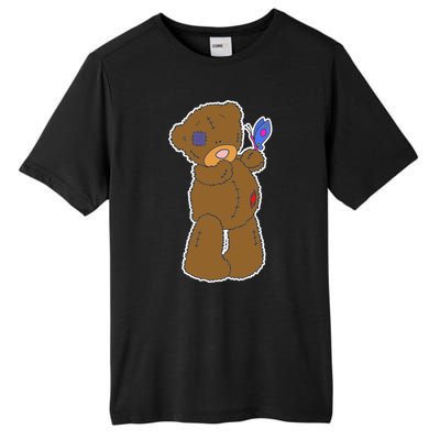 Cute Torn Teddy Bear Tall Fusion ChromaSoft Performance T-Shirt