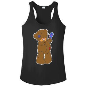 Cute Torn Teddy Bear Ladies PosiCharge Competitor Racerback Tank