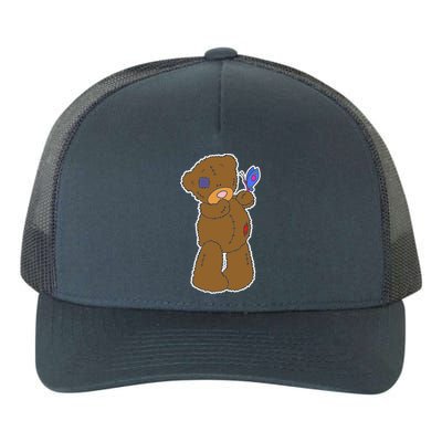 Cute Torn Teddy Bear Yupoong Adult 5-Panel Trucker Hat