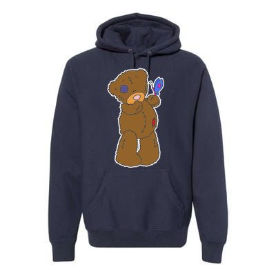 Cute Torn Teddy Bear Premium Hoodie