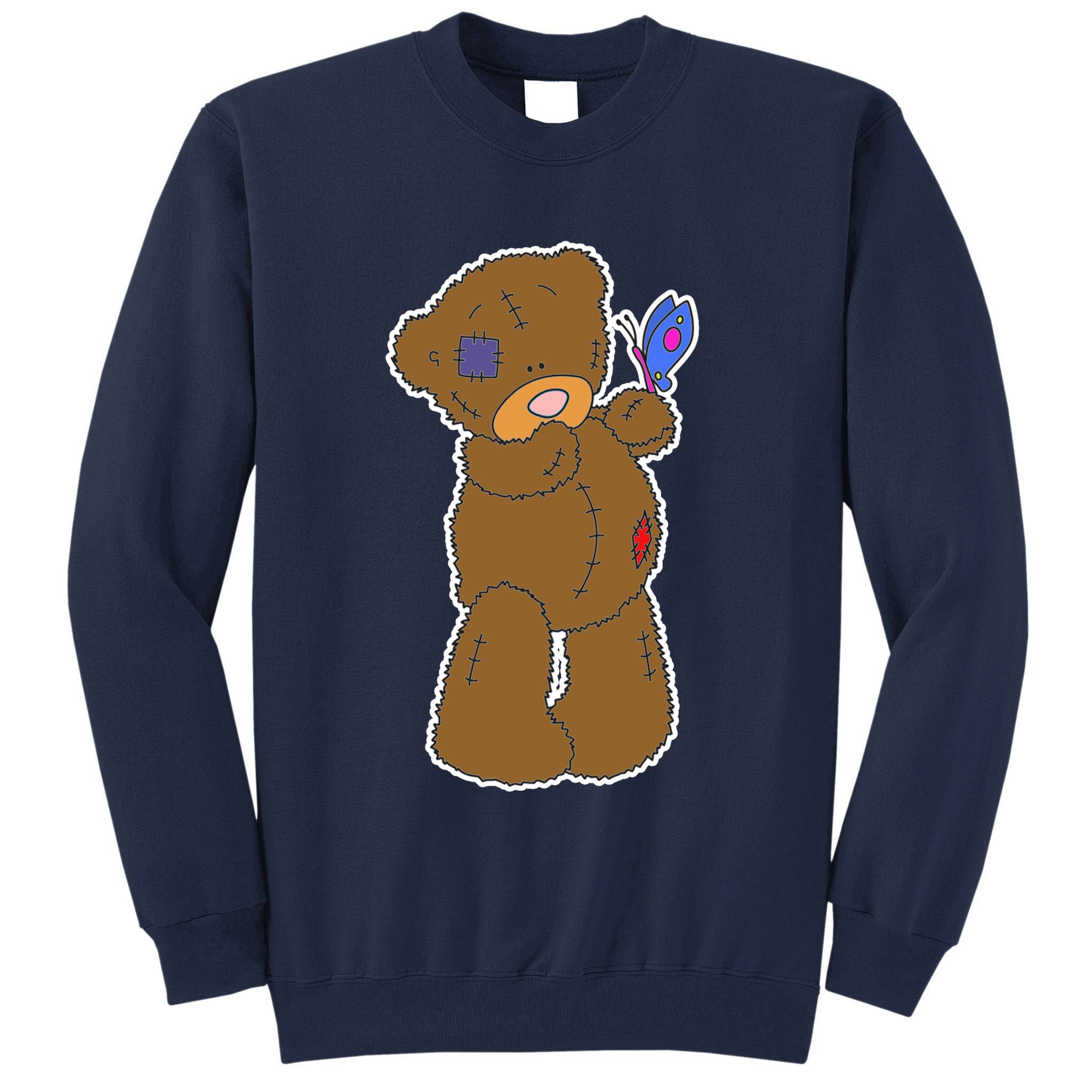 Cute Torn Teddy Bear Tall Sweatshirt