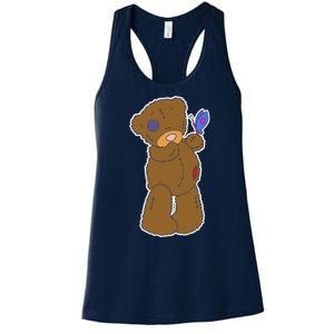 Cute Torn Teddy Bear Women's Racerback Tank