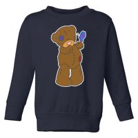 Cute Torn Teddy Bear Toddler Sweatshirt