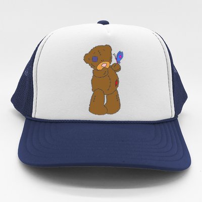 Cute Torn Teddy Bear Trucker Hat