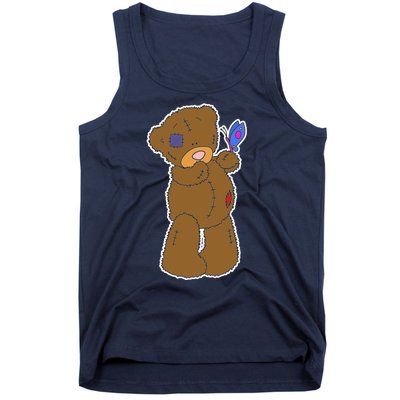 Cute Torn Teddy Bear Tank Top