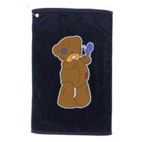 Cute Torn Teddy Bear Platinum Collection Golf Towel