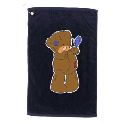 Cute Torn Teddy Bear Platinum Collection Golf Towel