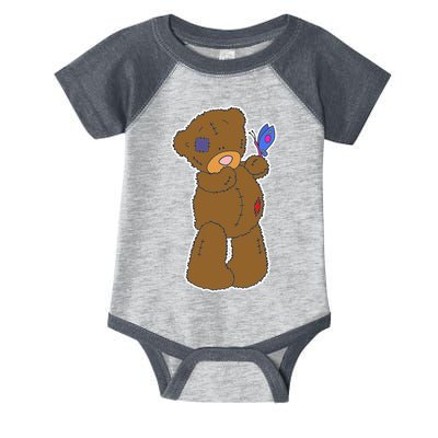 Cute Torn Teddy Bear Infant Baby Jersey Bodysuit