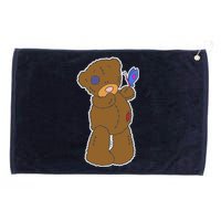 Cute Torn Teddy Bear Grommeted Golf Towel