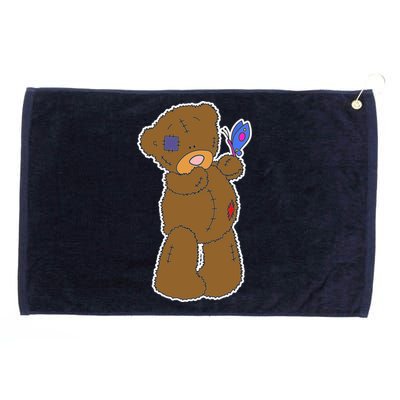 Cute Torn Teddy Bear Grommeted Golf Towel