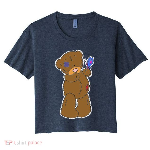 Cute Torn Teddy Bear Crop Top