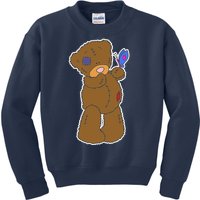 Cute Torn Teddy Bear Kids Sweatshirt