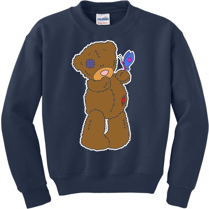 Cute Torn Teddy Bear Kids Sweatshirt