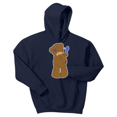 Cute Torn Teddy Bear Kids Hoodie