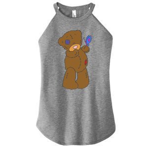 Cute Torn Teddy Bear Women's Perfect Tri Rocker Tank