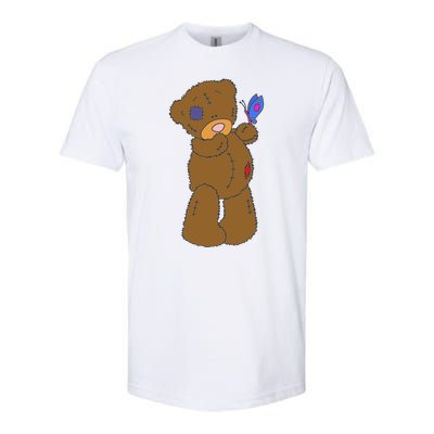 Cute Torn Teddy Bear Softstyle CVC T-Shirt