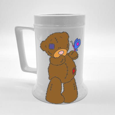 Cute Torn Teddy Bear Beer Stein