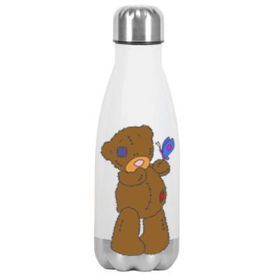 Cute Torn Teddy Bear Stainless Steel Insulated Water Bottle