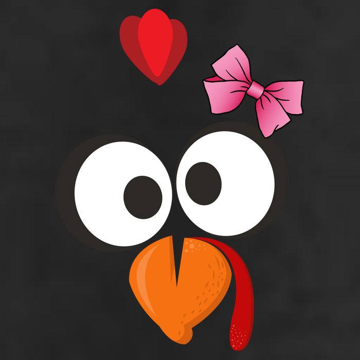 Cute Turkey Face Pink Bow Tie  Adult Drive Performance Visor