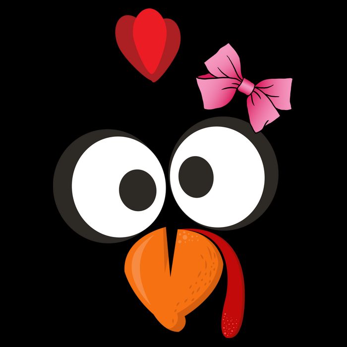 Cute Turkey Face Pink Bow Tie  Tank Top