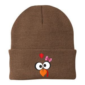 Cute Turkey Face Pink Bow Tie  Knit Cap Winter Beanie