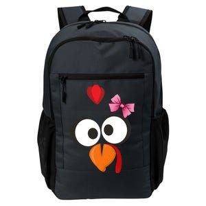 Cute Turkey Face Pink Bow Tie  Daily Commute Backpack